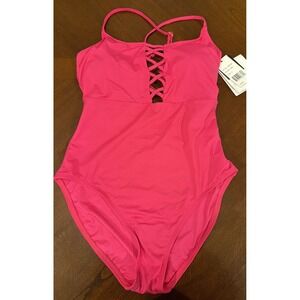 La Blanca Women's Island Goddess Strappy  One Piece Swimsuit Size 6